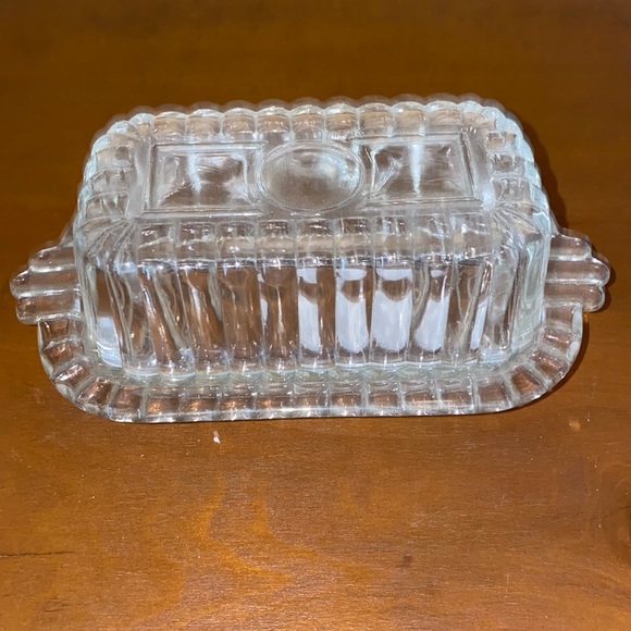 Atlas Other 95s Glass Butter Dish With Lid Half Stick Butter Poshmark